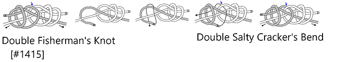 Salty Cracker's Bend-Fisherman's Knot, Doubled